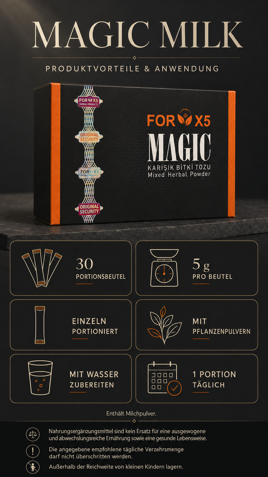 (4er SET) Magic Milk FOR X5